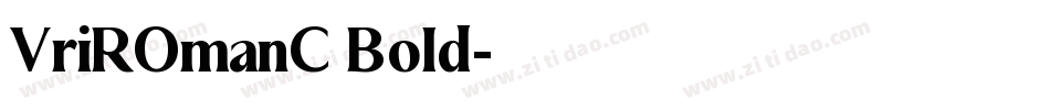 VriROmanC Bold字体转换